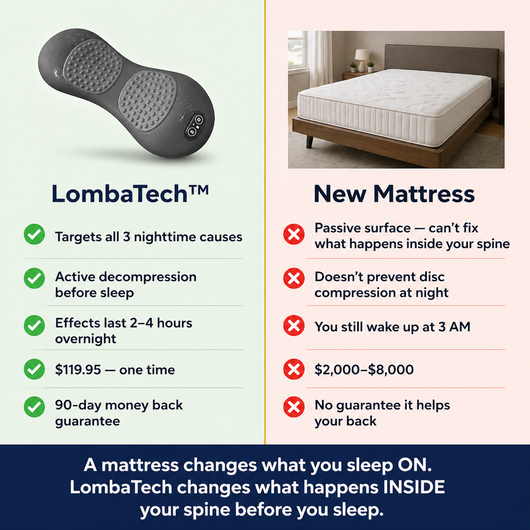 LombaTech™ — Pre-Sleep Back Therapy Device