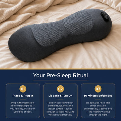 LombaTech™ — Pre-Sleep Back Therapy Device